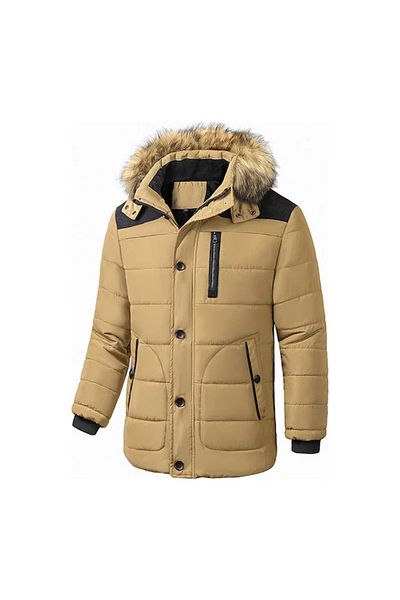 AyShop Winter Cotton Cold Resistant Fur Detailed Hooded Coat