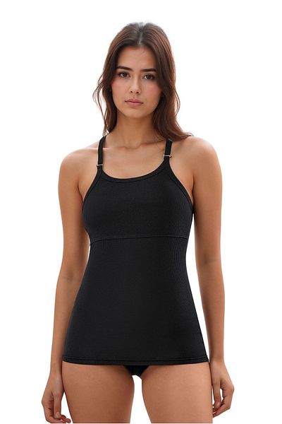 QKK Women's Camisole Modal Cotton Lycra Padded Strap 2-Piece Undershirt Q6K6K5T1Ka