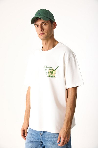 VENA Cocktail Printed 100% Cotton T-Shirt