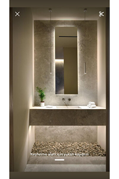 DOKUNMATIK SENSÖRLÜ LED'Lİ 80X40 DİKEY BANYO & LAVABO & SALON & MAKYAJ &DUVAR &YATAK ODASI AYNASI