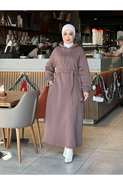 Esre Store 44108 - Rochie Hijab cu trei fire de ață, maro