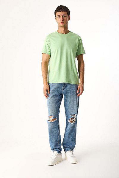 VENA Danny Zero Collar 100% Cotton Basic T-Shirt