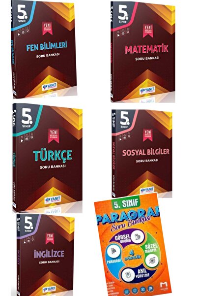 Yanıt Yayınları Yanıt 5.SINIF Soru Bankası matematik fen Türkçe Sosyal ingili...