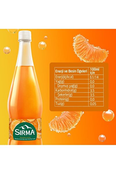 Sırma C Vitaminli Mandalina Aromalı Doğal Maden Suyu 1 Lt X 6 Adet