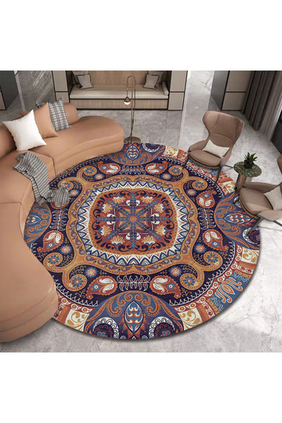 sharpdo Rugs living room Circular classic element carpet120*120cm