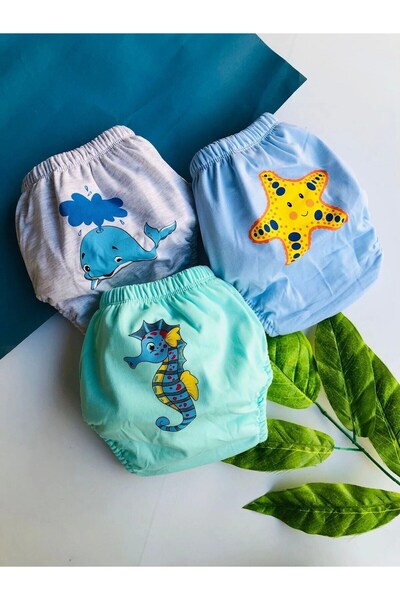 bonbonetti chocolate baby&kids 3'lü Alıştırma Külodu 3'lü (Yunus-Denizatı-Yıl...
