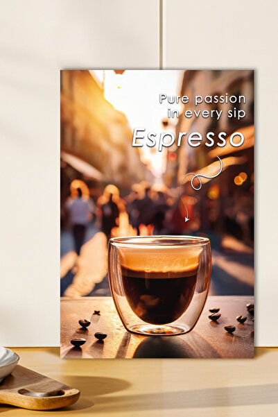 Zevahir Mobilya Dekorasyon 1 bucată de pictură MDF cu aspect de lemn, cu espresso care încălzește fiecare sorț de pasiune pură