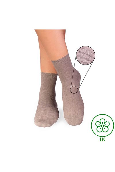 Pirin Hill Linen and cotton socks LINEN SNEAKER SOCKS Grey