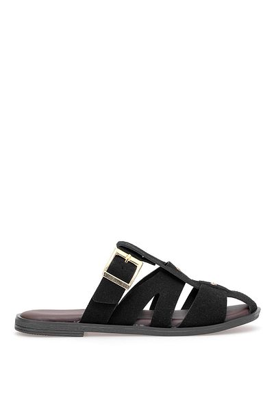 Ayakkabı Fuarı Elite Btss03 Women's Flat Slippers Black