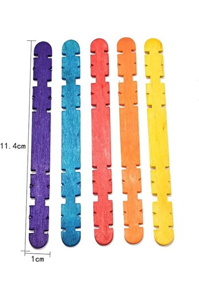 AGD 4 Sets * 50 Pieces of Wooden Scoring Sticks for Children's Crafts, Drawing Skills, Intelligence, and