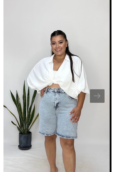 CATTLEYAS Büyük beden kot şort