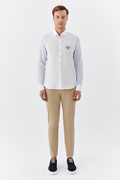 Sabri Özel Men's Shirt White-Blue