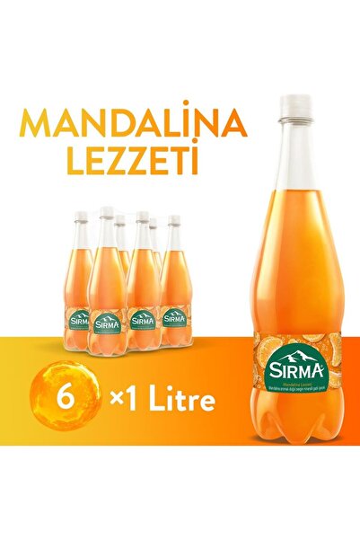 Sırma C Vitaminli Mandalina Aromalı Doğal Maden Suyu 1 Lt X 6 Adet