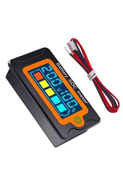 Peacefair PZEM-009 8-100V Dijital Pil Voltaj Kapasite Göstergesi - Turuncu
