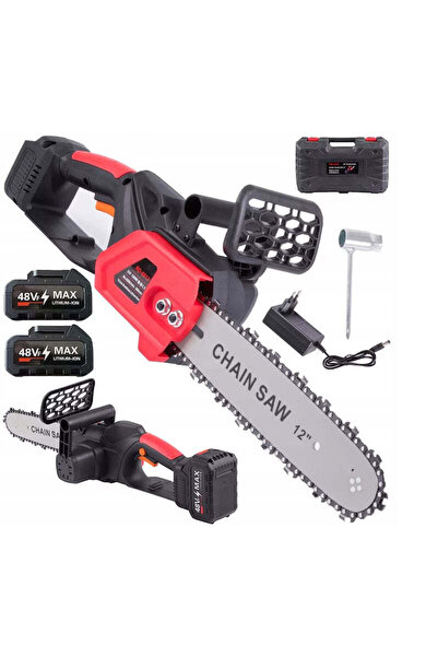 divendi-ro Electric chain saw, 2 batteries, 1200 W, 30 cm blade, 4200 rotations/min