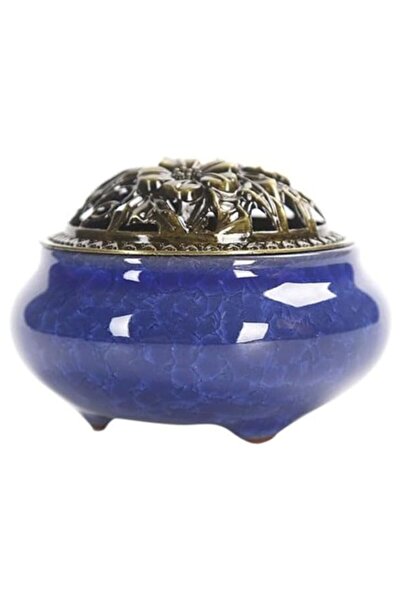 asmiat مبخرة سيراميك حجرية أرجوانية 10×7.2 سم