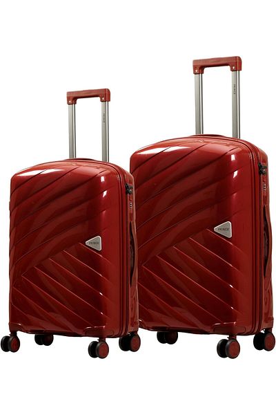 Prince Travelling Expedition Polypropylene Hard Trolley Bag Set - 2 Pieces (24 Inch - 62 Liters & 28