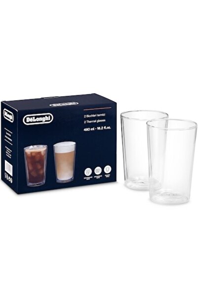 DELONGHİ Set glasses De'Longhi DLSC319, 2 pieces, 0.48l, transparent glass