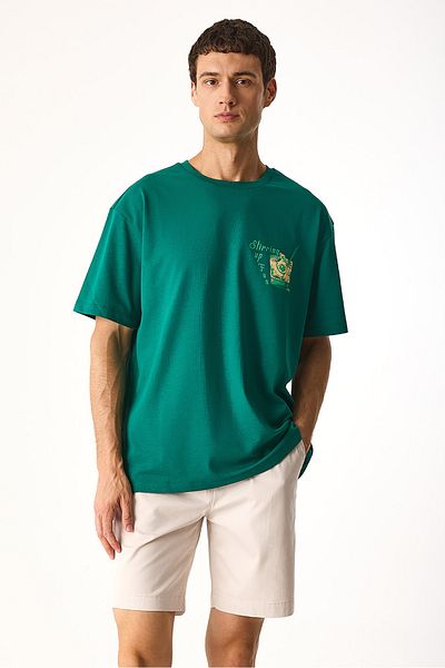 VENA Cocktail Printed 100% Cotton T-Shirt