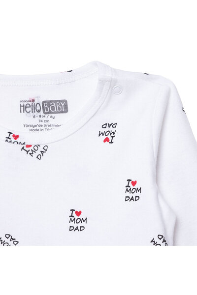 ebebek Hello Baby Unisex Uzun Kol Body Çıtçıtlı Yaka