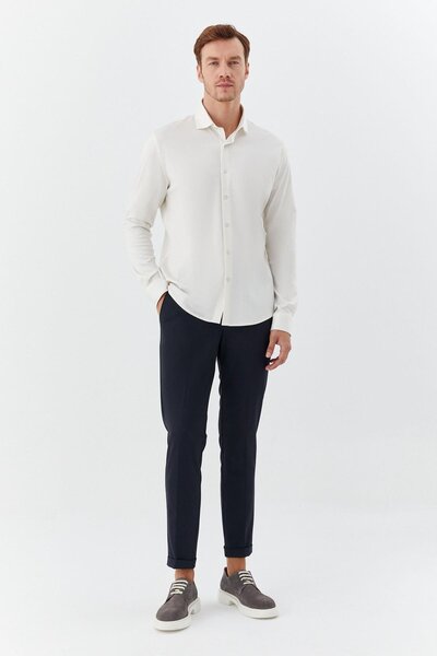 Sabri Özel Classic Collar Men's Shirt Latte