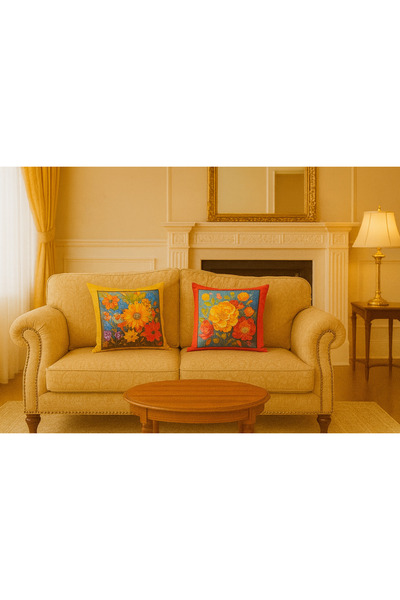 Limon Soft غطاء وسادة مطبوع رقميًا ثلاثي الأبعاد مكون من قطعتين غطاء وسادة بط...