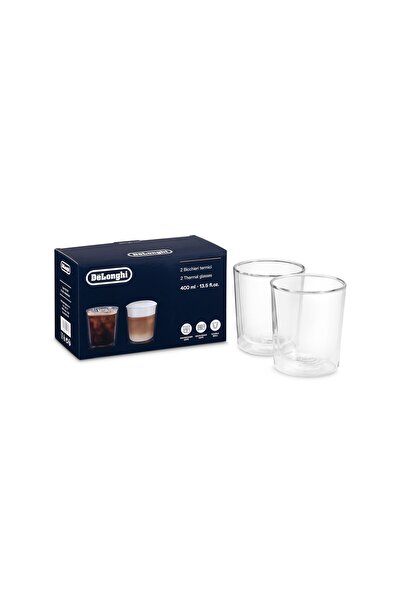 DELONGHİ Set pahare De'Longhi DLSC318, 2 pieces, 0.4l, transparent glass