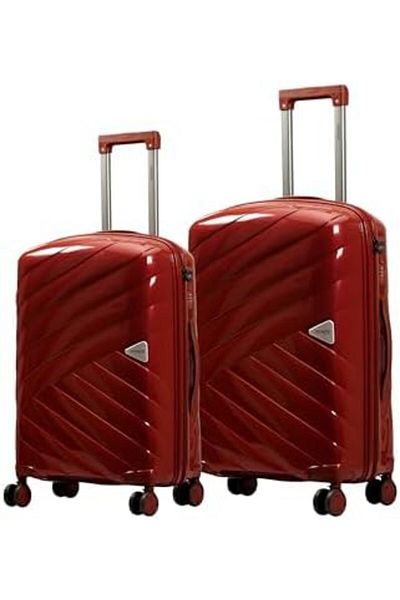 Prince Travelling Expedition Polypropylene Hard Trolley Bag Set - 2 Pieces (24 Inch - 62 Liters & 28