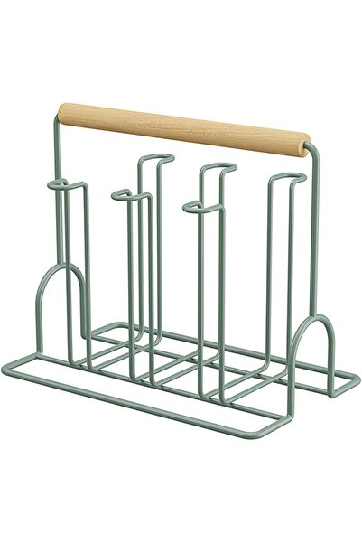 Generic Dish Drainer, Rustproof Bottle Drying Rack with Drip Tray, Non-Slip Base for Coffee Cups,
