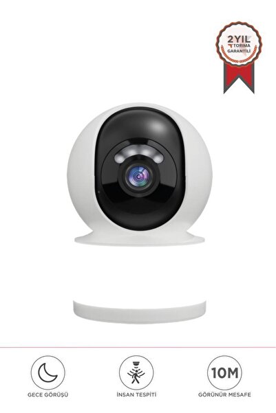 Torima Güvenlik Kamerası Led Işıklı Wifi Full Hd Smart Ip Kamera CMR31 Beyaz