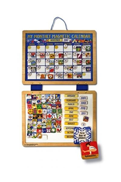 Melissa and Doug Calendar din lemn magnetic Melissa and Doug