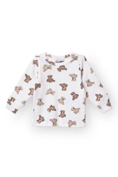 ebebek Hello Baby HelloBaby Erkek Bebek Sweatshirt Çıtçıtlı Bisiklet Yaka Uzu...