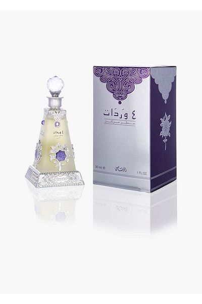 AL Rasasi Rasasi Arba Wardat Alcohol Unisex Arabic Fragrance for Men & Women – Long-Lasting Attar – 30ml