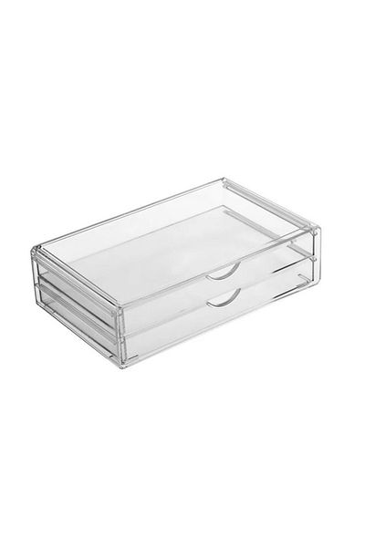 divendi-ro Acrylic Box, with 2 Drawers, 32x20x9cm, transparent