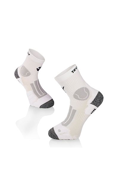 Try to Fly Microlon White Tennis Socks
