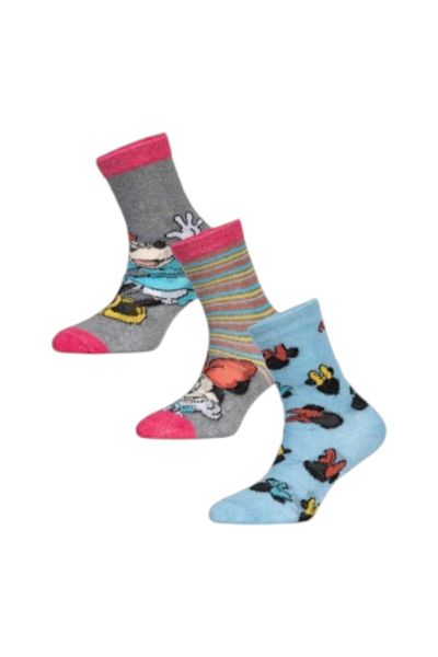 Minnie Mouse Set of 3 pairs of children's socks, multicolor, 31-34, Minnie Mouse, Disney