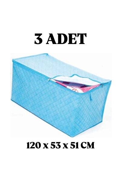 mihriban Yorgan Hurcu Battal Mega Plus 120 X 53 X 51 Cm 3 Adet Mavi