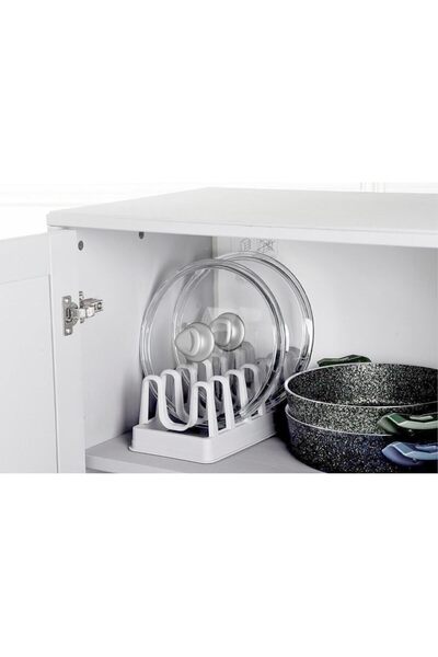 Pazar Kapısı Pot Lid Organizer – Plastic, Multi-Purpose Cabinet Organizer