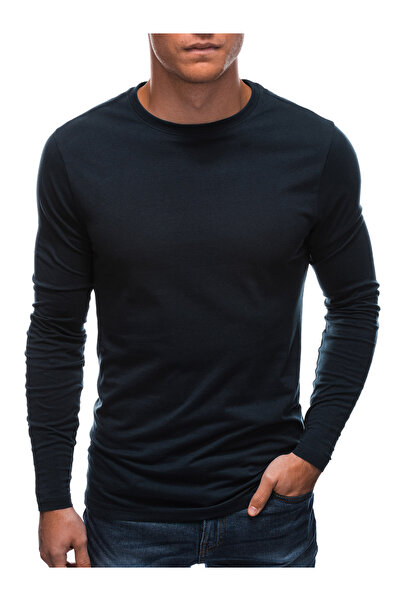 Edoti Herren Langarmshirt ohne Aufdruck EM-LSBL-0103 - Marine