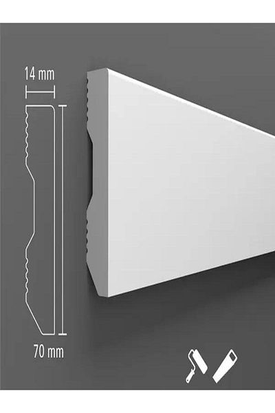 Q HOME DESİGN Decorative plinth made of duropolymer, 240 x 7 x 1.4 cm D 307