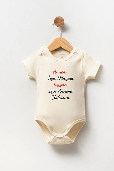 Naive Baby 100% Cotton Baby Bodysuit - I Burn My Mother for My Auntie - Baby Bodysuit Badi - Written Bodysuit