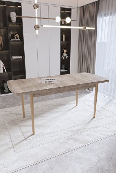 UZMHOME Alvis Yemek Masası , Mutfak Masası, Yemek Masası Açılabilir 6-8 Kişilik