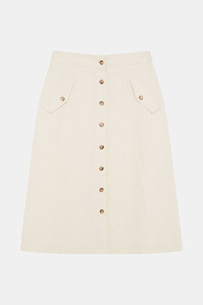 W Collection EKRU MİDİ ETEK