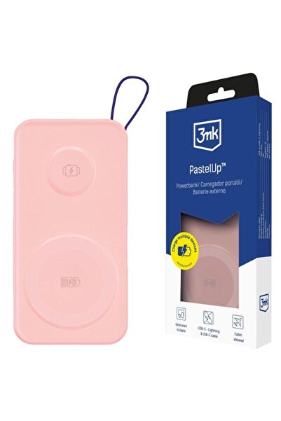 3MK Baterie externă wireless PastelUp, 10000mAh, 22.5W, QC + PD + FQI, 1 x USB-A - 1 x USB-C - 2 x