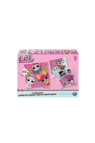 LOL Puzzle L.O.L. Surprise, set 3 pieces, 147 pieces, 17x17cm, for kids from 5 years old