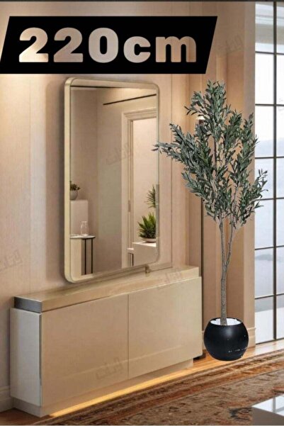 AL KHALDIYA شجرة زيتون مع وعاء أسود كبير 220 سم