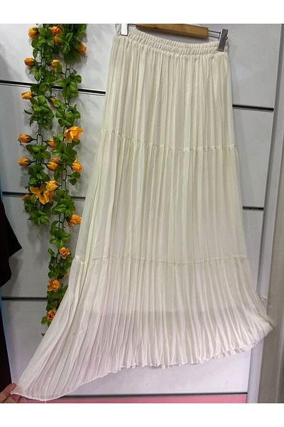 edu collection Layered Chiffon Skirt with Lining