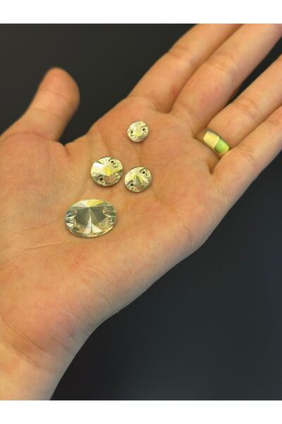 Gönülden Tasarım 4 BUC. Mărgele de piatră de cristal 2 CM 1,5 CM 1 CM 0,80 MM