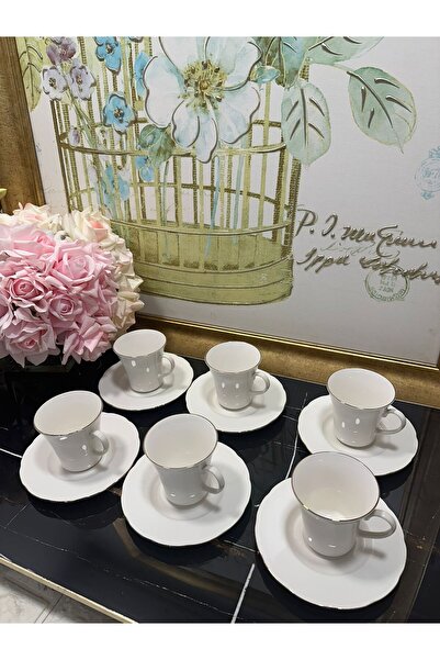 aky home style Bone Olympos Çay Fincan Takımı 6 lı