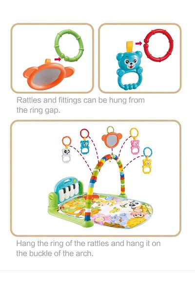 Storio Children's Multi-Functional Piano Mat by